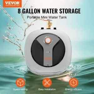 Vevor compact 8-gallon portable mini water tank.