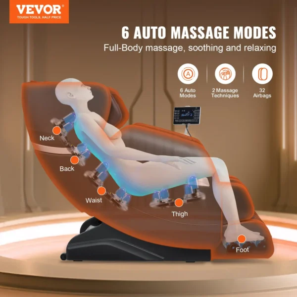 Ultimate Full Body Zero Gravity Massage Chair with Heating, Bluetooth & 3D Shiatsu