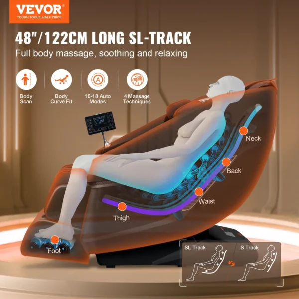 Vevor full body SL-Track massage chair features and benefits.