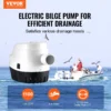 Electric bilge pump for boat drainage