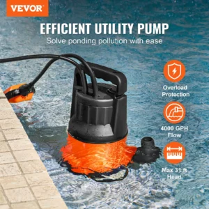 Efficient utility pump in water