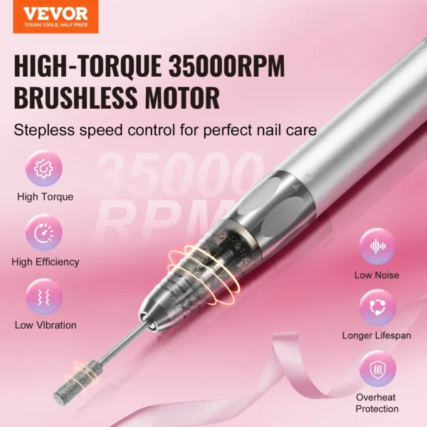 High-torque 35000RPM brushless motor for nail care