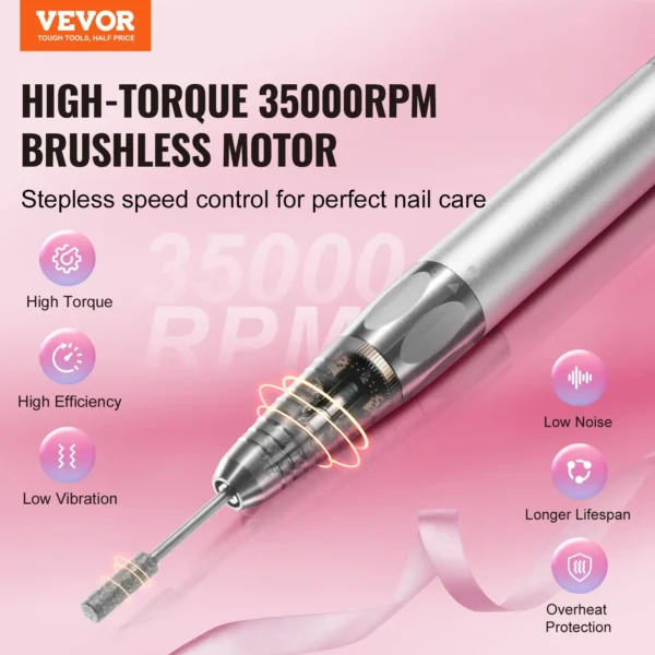 High-torque 35000RPM brushless motor for nail care