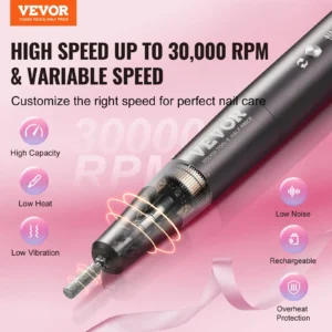 Vevor nail drill 30,000 RPM variable speed features