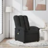 Modern black recliner in a stylish living room.