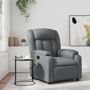 Comfortable gray recliner in modern living room