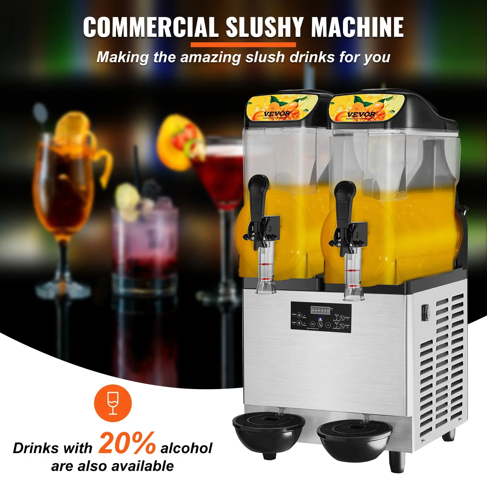 Commercial slushy machine for amazing drinks