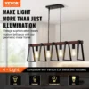 Modern geometric metal frame light fixture, 4 bulbs.