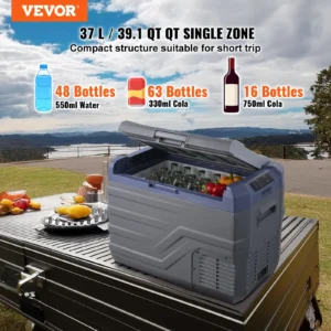 VEVOR portable refrigerator 37L capacity for short trips.