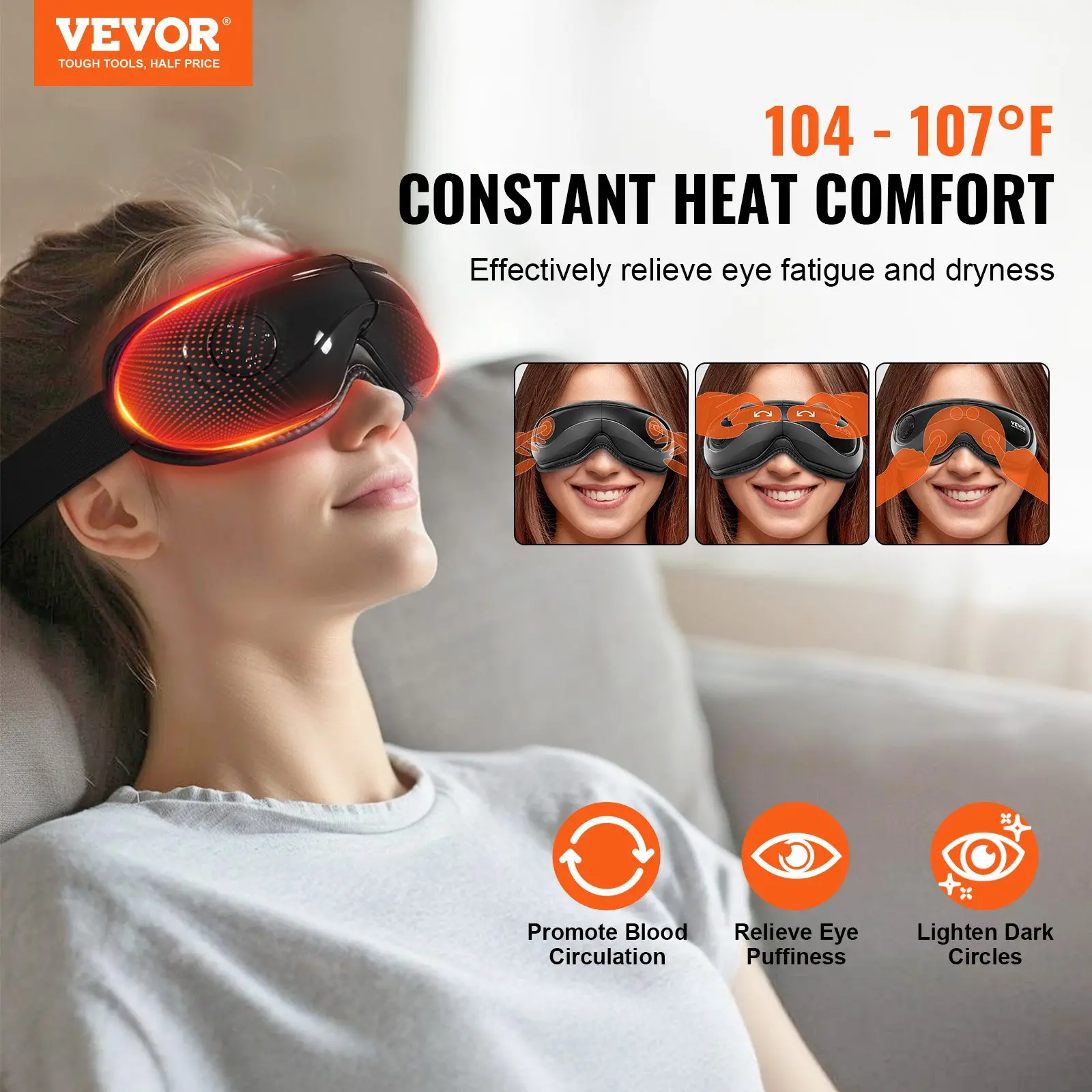 VEVOR eye mask for heat comfort and eye relief.