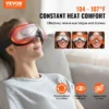 Heated eye mask for comfort and eye relief.