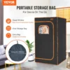 Portable sauna storage bag with visual window.