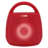 Red portable Bluetooth speaker with handle