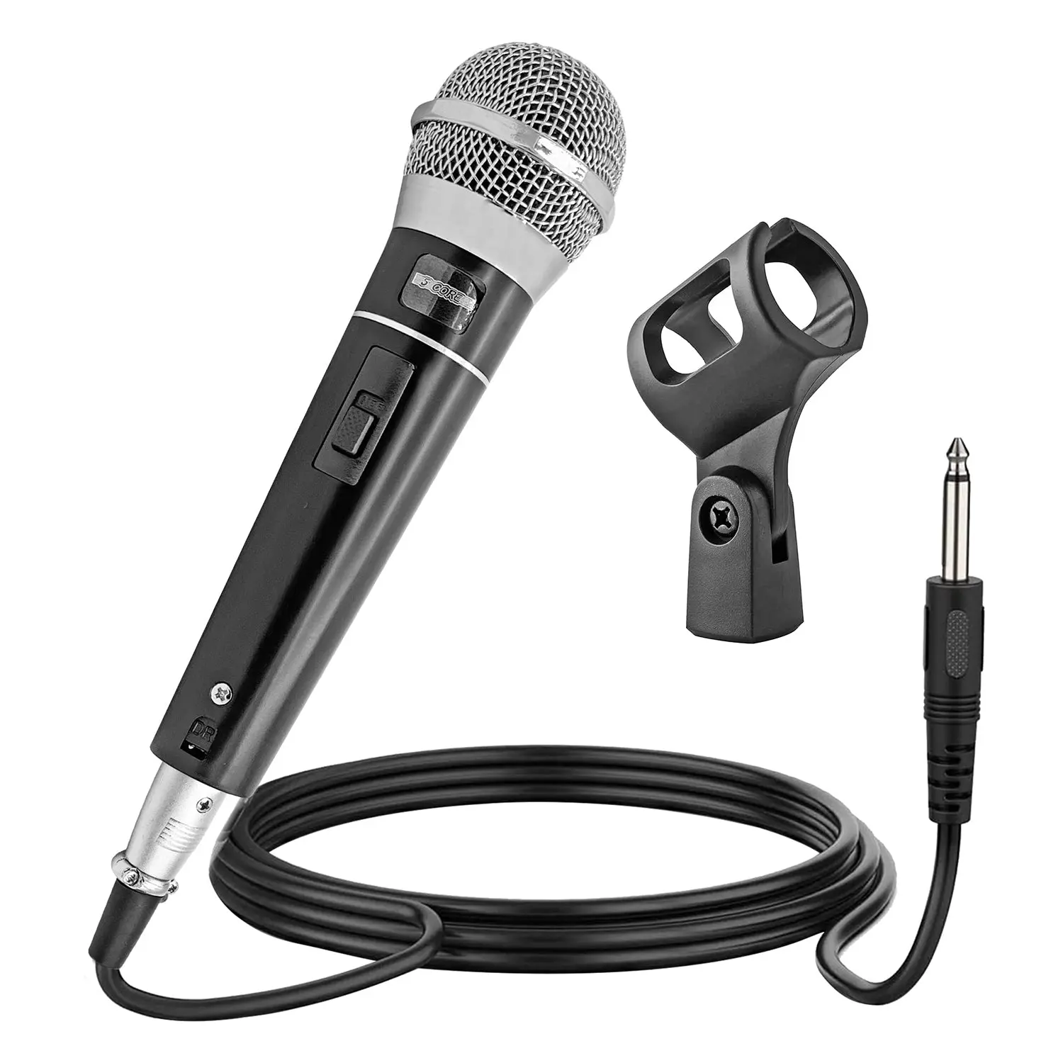 Microphone with cable and stand adapter