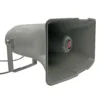 Gray megaphone speaker with mounting bracket