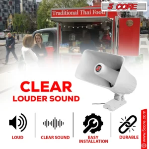 5 Core loudspeaker with clear, louder sound and easy installation.