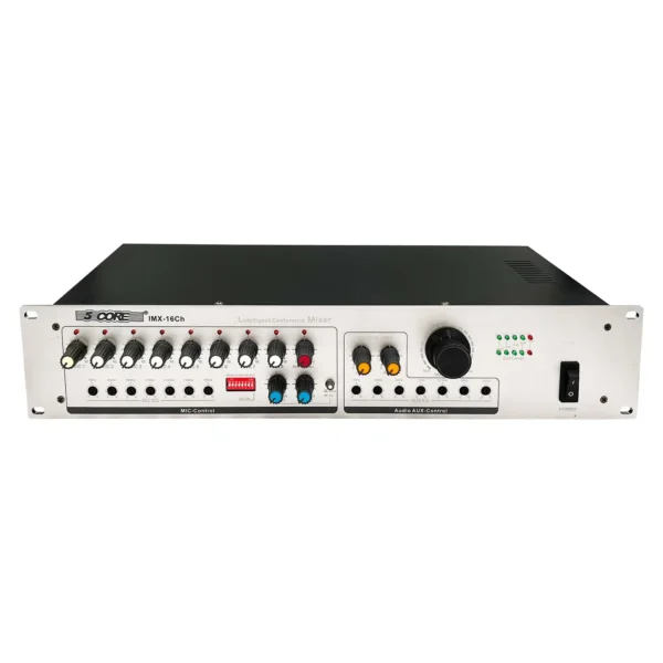 Intelligent conference mixer with multiple control knobs