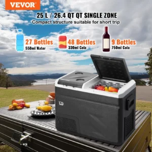 Portable 25L cooler for beverages and short trips