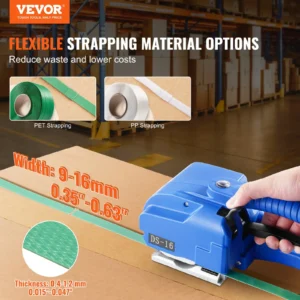 Flexible strapping material options for cost reduction.