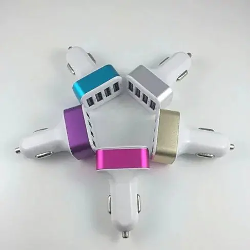 Five USB multi-port car chargers in star shape