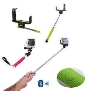 Bluetooth selfie stick with camera mount