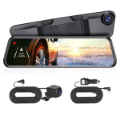 Rearview mirror dash cam with accessories