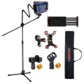 Tablet tripod stand with accessories